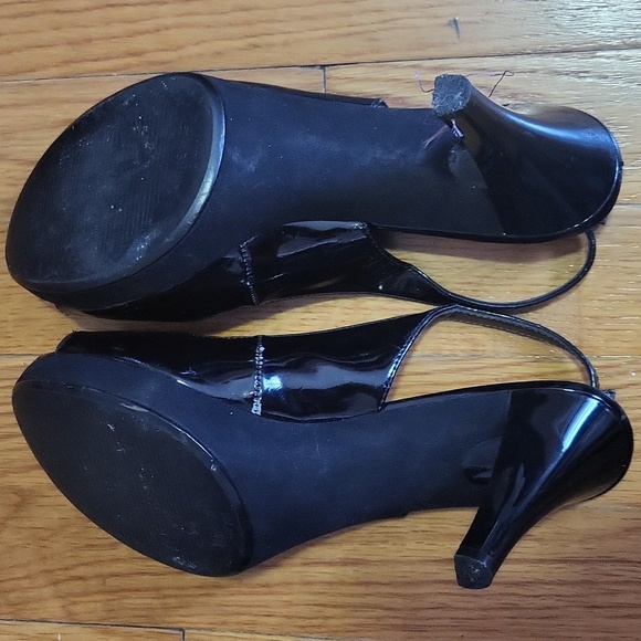 Elegant Black Women's Slingback Heels - Picture 6 of 11